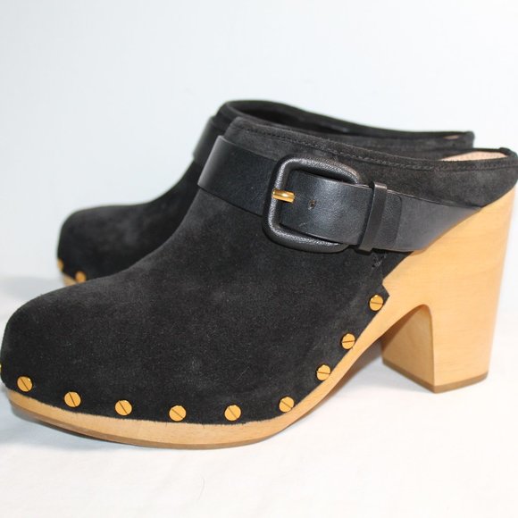 Veronica Beard Black and Tan Mules - Picture 1 of 7
